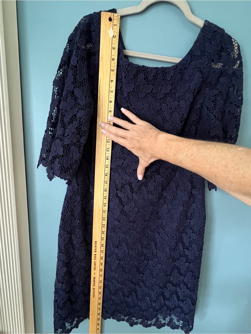 Lilly Pulitzer “Shayna” Papillon Navy Size 12 Lace Dress - Picture 8 of 11